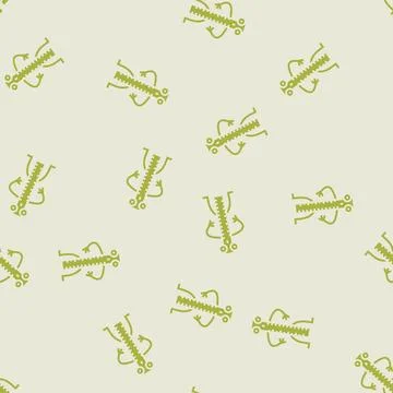 Ruler school character glyph seamless pattern 스톡 일러스트