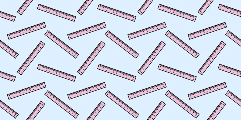 Ruler seamless repeat pattern vector background Illustrazione stock