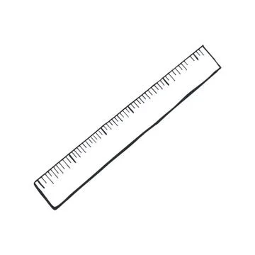 Ruler sketch isolated Stock Illustration