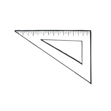Ruler sketch isolated Stock Illustration