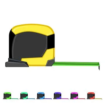 Ruler tape measure cartoon vector graphic 스톡 일러스트
