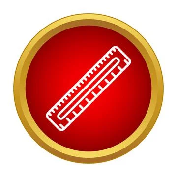 Ruler tool icon symbol for measurement accuracy Stock Illustration
