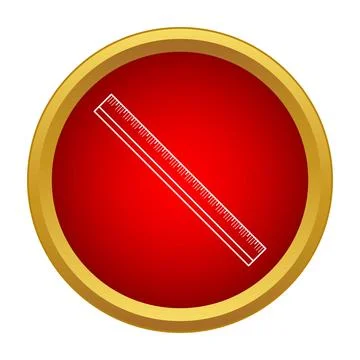 Ruler tool measuring education precision icon button Stock Illustration