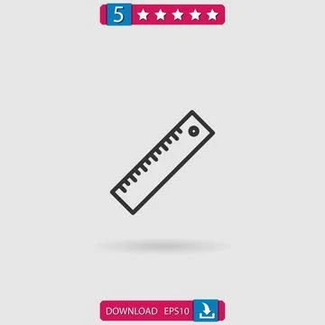 Ruler vector icon Stock Illustration