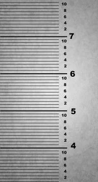 Ruler on a wall of a jail Stock Illustration