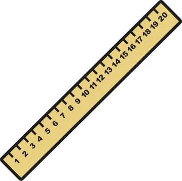 Ruler wit numbers Stock Illustration