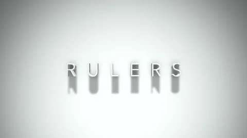 Rulers 3D title animation with shadows on a white background Stock Footage 296930653