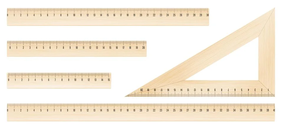 Rulers and triangles Ilustración de archivo