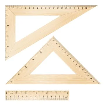 Rulers and triangles Ilustración de archivo