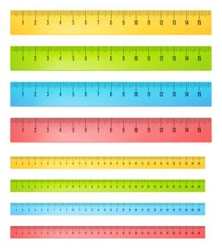 Rulers in centimeters Ilustración de archivo