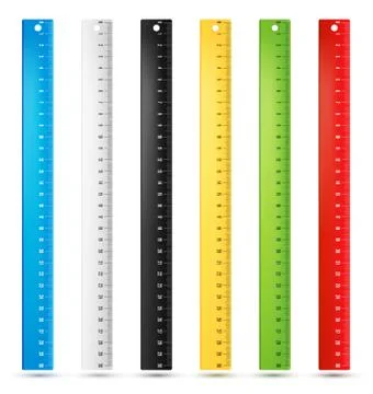 Rulers in centimeters Ilustración de archivo