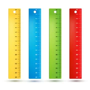 Rulers in centimeters Ilustración de archivo
