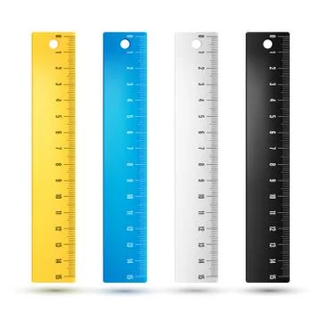 Rulers in centimeters Ilustración de archivo