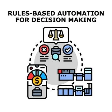 Rules based automation for objective decision making process Stock Illustration