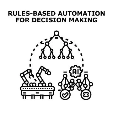 Rules based automation for smart decision making Illustrazione stock
