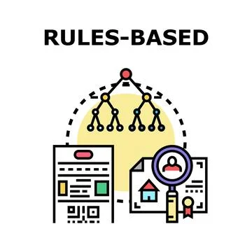 Rules based system vector concept illustration Stock Illustration