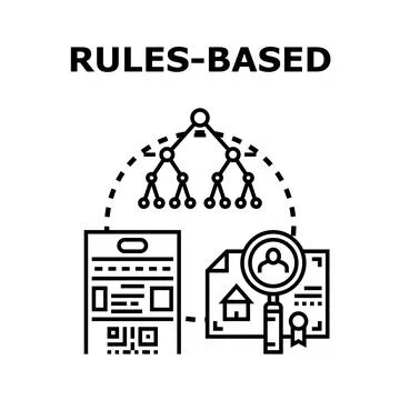 Rules based system vector concept illustration Illustrazione stock