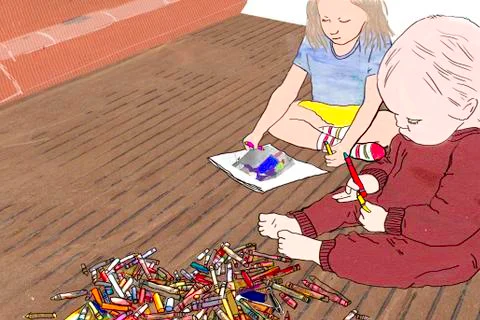 Rules for children - make a mess Stock Illustration