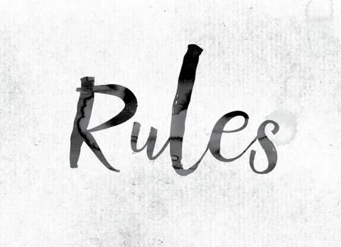 Rules Concept Painted in Ink Stock Illustration
