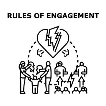 Rules of engagement concept for conflict resolution Stock Illustration
