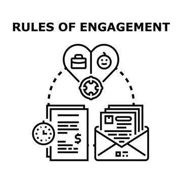 Rules of engagement guiding relationship and work balance Stock Illustration