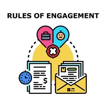 Rules of engagement guiding relationship and work balance Stock Illustration
