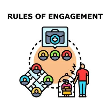 Rules of engagement vector concept illustration Stock Illustration