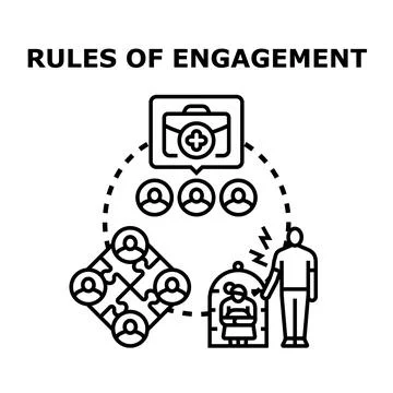 Rules of engagement vector concept illustration Stock Illustration
