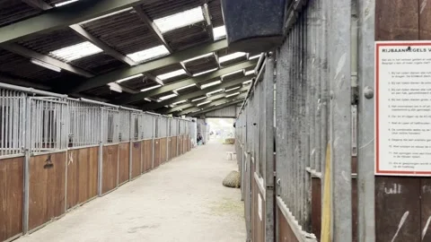 Rules At A Horse Stable Barn Stock Footage 219674613
