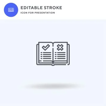 Rules icon vector, filled flat sign, solid pictogram isolated on white, logo Stock Illustration