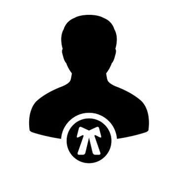 Rules icon vector male user person profile avatar symbol for law and justice  Stock Illustration