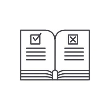 Rules line icon concept. Rules vector linear illustration, symbol, sign Stockillustratie