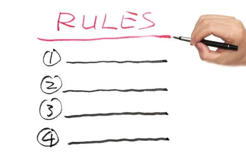 Rules list Stock Photos