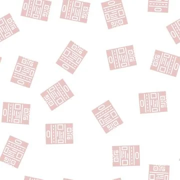 Rules lotto glyph seamless pattern Stock Illustration