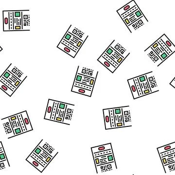 Rules lotto vector seamless pattern Stock Illustration