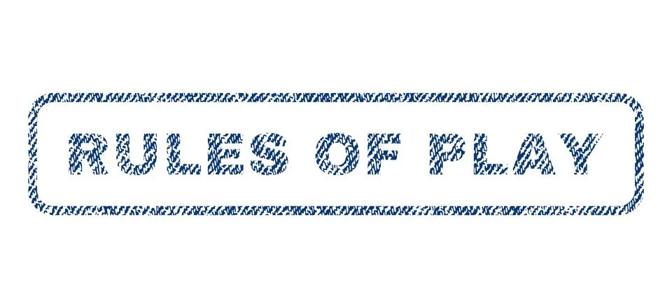 Rules Of Play Textile Stamp Stockillustratie