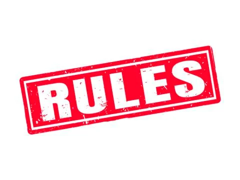 Rules red stamp style Stock Illustration