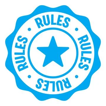 Rules seal badge. rules label sticker. Vector sign 스톡 일러스트