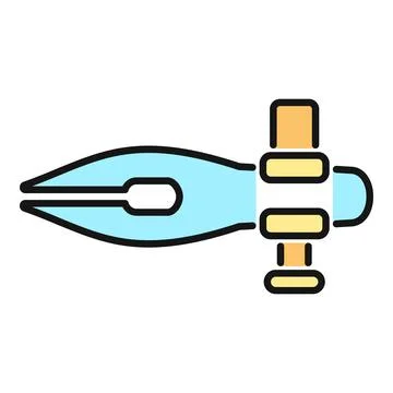 Ruling pen drawing tool for calligraphy and technical drafting Stock Illustration