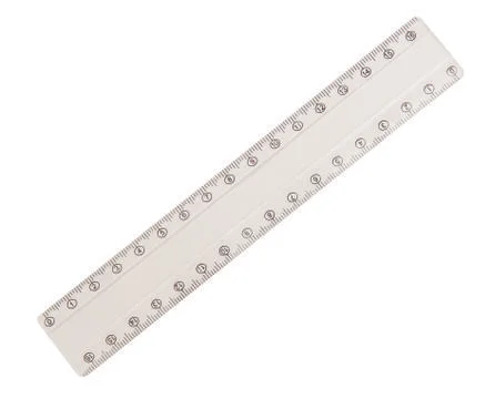 Rullers for mathematics and geometry in school Stock Photos
