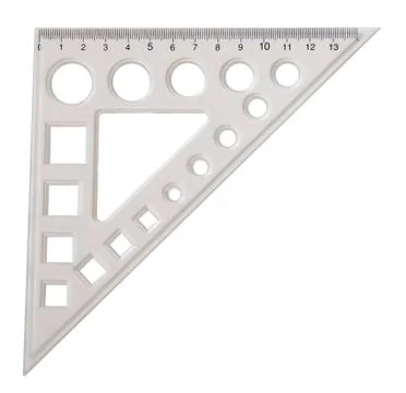 Rullers for mathematics and geometry in school Foto stock