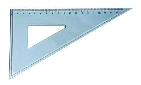 Rullers for mathematics and geometry in school Stock Photos