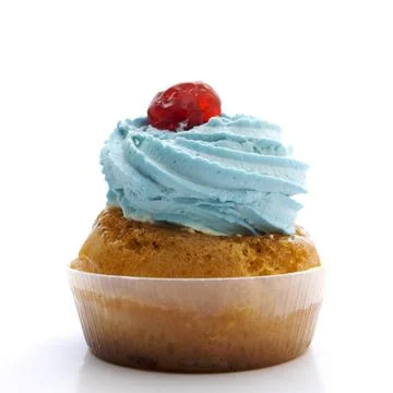 Rum baba on a white background Stock Photos