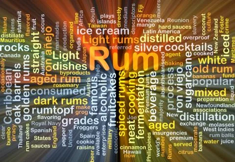 Rum background concept glowing Stock Illustration
