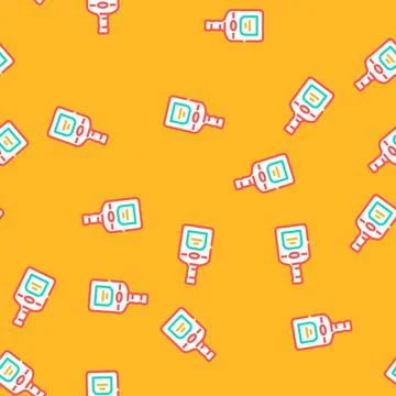 Rum drink bottle vector seamless pattern Stock Illustration