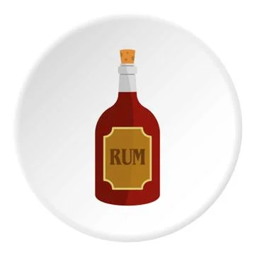 Rum icon circle Illustrazione stock