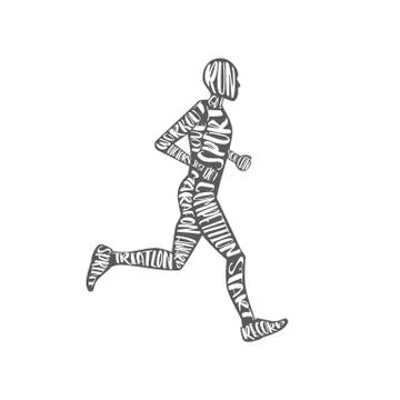Rum man lettring Illustrazione stock