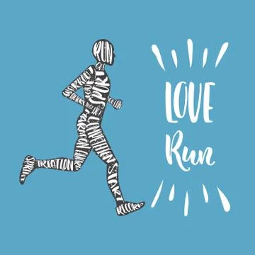 Rum man lettring Stock Illustration