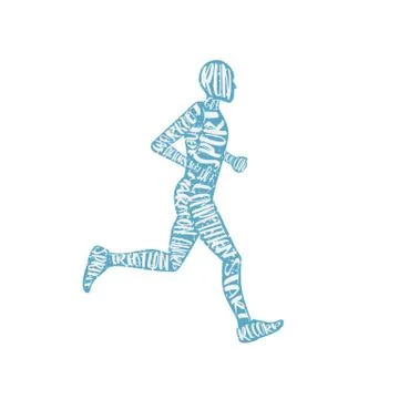 Rum man lettring Illustrazione stock