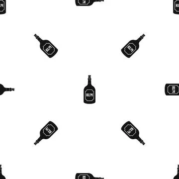 Rum pattern seamless black Illustrazione stock